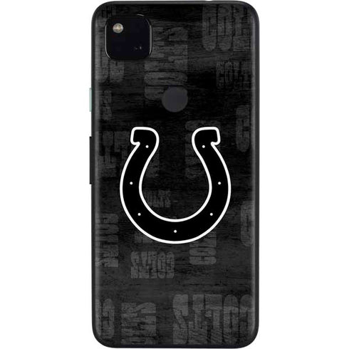 NFL Indianapolis Colts Black & White Google Pixel 4a Skin